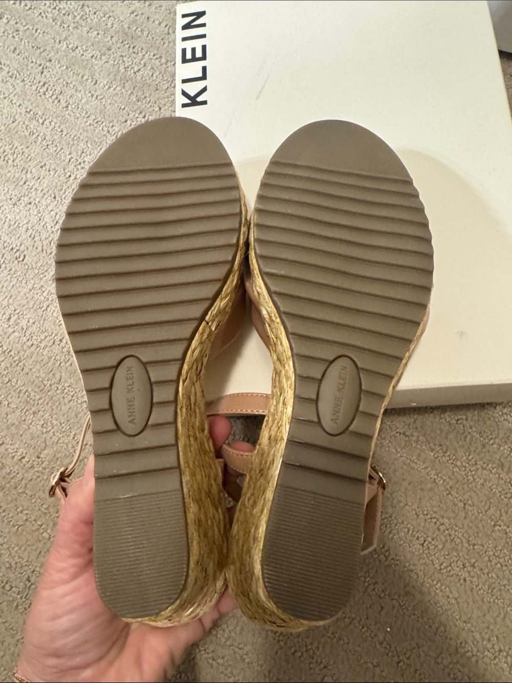 🆕 Anne Klein Wheatley Ankle Strap Espadrille Wedge. 9.5. New in box!🔥 - Picture 5 of 9